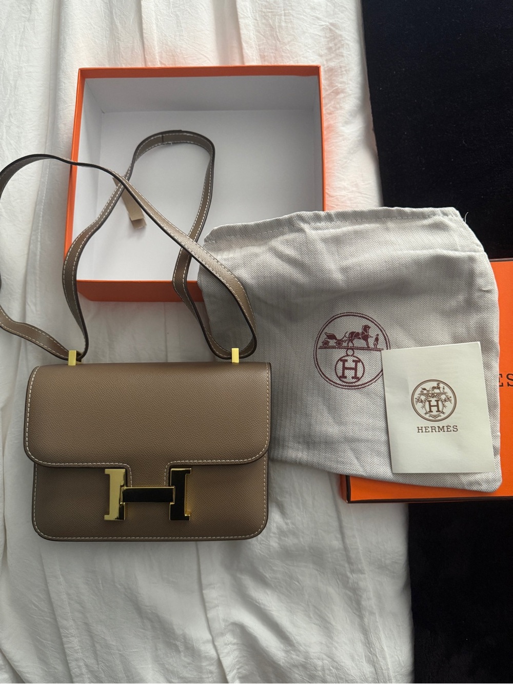 Mini Crossbody Bag in Taupe
